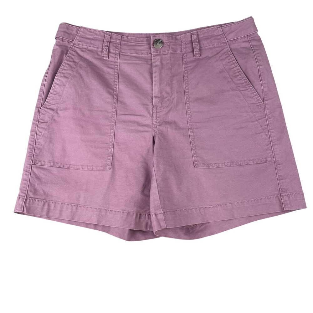 Cabi Utility Shorts Mauve Purple Cotton Spandex Twill Pockets Style 6423 Size 6